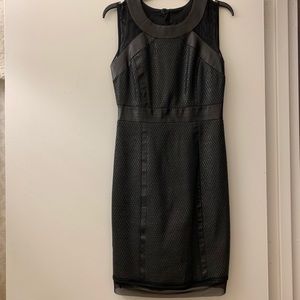 NWT Milly dress with mesh and leather insets